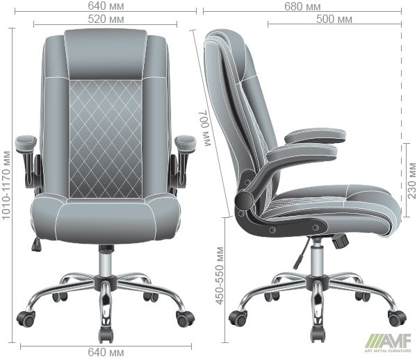 Характеристики Кресло руководителя Hank ткань серая
