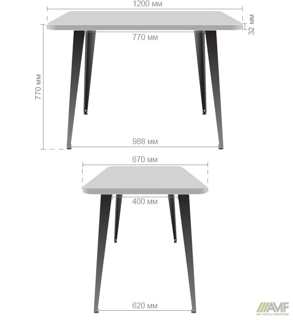 Характеристики Стіл Cherry 1200 (1200х670хН770) чорний графіт/Дуб Ліворно