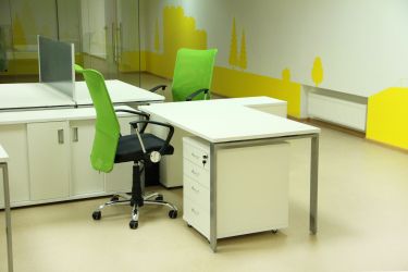 Конференц-стол SIG-201 (1800х1200х750мм) Черный графит 60х30мм. Вяз Либерти Дымчатый - интерьер - фото 13