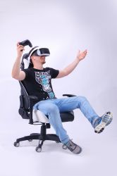 Крісло VR Racer Blade чорний/білий - интерьер - фото 4