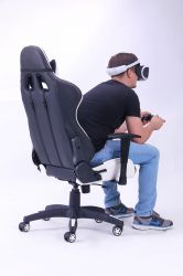 Крісло VR Racer Blade чорний/білий - интерьер - фото 5