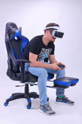 Кресло VR Racer Magnus черный/синий - интерьер - фото 3