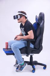 Крісло VR Racer Magnus чорний/синій - интерьер - фото 4