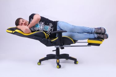Кресло VR Racer BattleBee черный/желтый - интерьер - фото 1