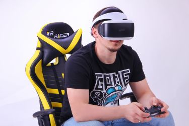 Кресло VR Racer BattleBee черный/желтый - интерьер - фото 3