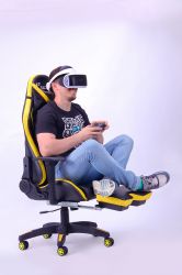 Кресло VR Racer BattleBee черный/желтый - интерьер - фото 4