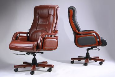 Кресло Ричмонд, кожа коричневая (642-B+PVC) - интерьер - фото 2