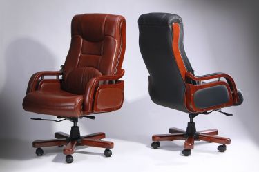 Кресло Ричмонд, кожа коричневая (642-B+PVC) - интерьер - фото 8