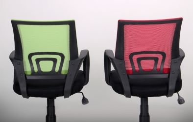 Кресло Веб сиденье Сетка черная/спинка Сетка оранжевая - интерьер - фото 15