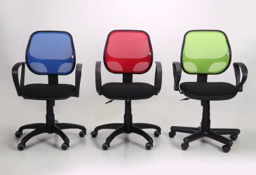 Кресло Бит Color/АМФ-7 сиденье Сетка черная/спинка Сетка салатовая - интерьер - фото 3