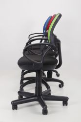 Кресло Бит Color/АМФ-8 сиденье Сетка серая/спинка Сетка оранжевая - интерьер - фото 5