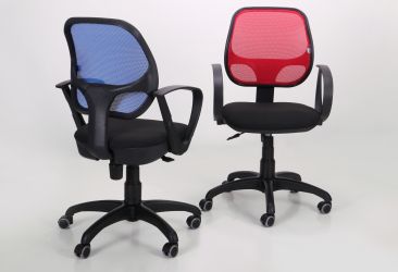 Кресло Бит Color/АМФ-7 сиденье А-1/спинка Сетка синяя - интерьер - фото 9