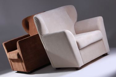 Кресло Твист с подлокотниками шоколад Кордрой 333 - интерьер - фото 14