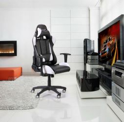 Кресло VR Racer Blade черный/белый - интерьер - фото 1