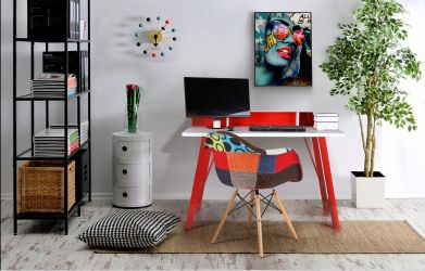 Компьютерный стол Mayakovsky красный/белый - интерьер - фото 3