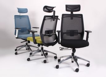 Крісло Install Black, Alum, Grey/Light Blue - интерьер - фото 11