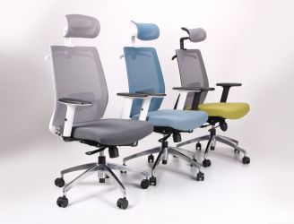 Крісло Install Black, Alum, Grey/Light Blue - интерьер - фото 13