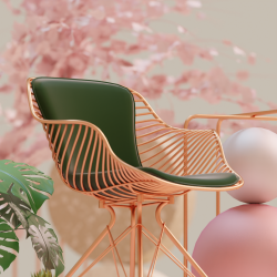 Кресло Ibis, rose gold, emerald - интерьер - фото 7