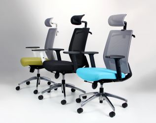 Крісло Install Black, Alum, Grey/Light Blue - интерьер - фото 19