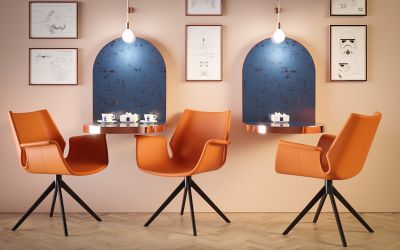 Кресло Vert orange leather - интерьер - фото 1