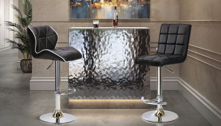 Барный стул Vensan Velvet Gray / Black - интерьер - фото 3