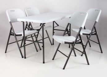 Стіл складний Rayvon-F пластик білий - интерьер - фото 2