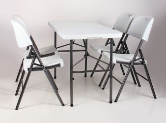 Стіл складний Rayvon-F пластик білий - интерьер - фото 4