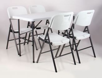 Стіл складний Rayvon-F пластик білий - интерьер - фото 3