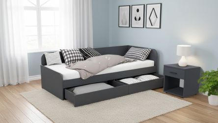 Шафа гардеробна City 3-х дверна 3 шухляди права (1120х500х1930Н) Дуб Сонома - интерьер - фото 7