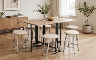 Стол раскладной Fold 2 FL2 1400 (1380/210х1000х750Н) черный/Белый - интерьер - фото 1