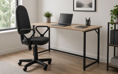 Стол раскладной Fold FL1200 (1200х600х750Н) черный/Дуб Сонома - интерьер - фото 1